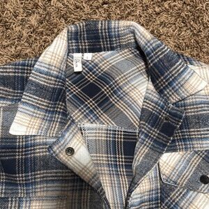 Elan Blue and Cream Plaid Jacket
